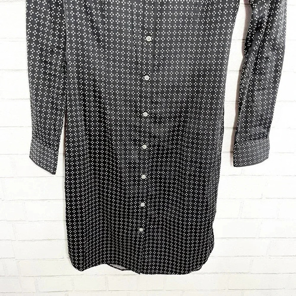 Untuckit for Her Black & White Dotted Long Sleeve Dress Women's Size 0 - Picture 3 of 10